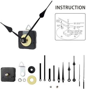img 3 attached to Silent Quartz DIY Wall Clock Movement Non-Ticking Repair Kit with Hands Replacement – Complete 4 Pairs Hour & Minute Hands, 2 Second Hands Included