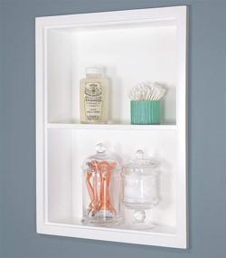 img 4 attached to 📦 White Sloane Wall Niche with Plain Back, 1 Shelf - 14x18 Size