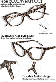 img 1 attached to 👓 MARE AZZURO Cat Eye Reading Glasses Women Cute Readers Strengths: 0, +1.0, +1.5, +2.0, +2.5, +3.0, +3.5