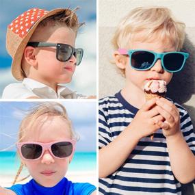 img 2 attached to 🕶️ Outray Kids Polarized Sunglasses: Silicon Flexible Frame for Boys & Girls (Ages 3-12) - 100% UV Protection