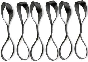 img 3 attached to 🔒 High-Quality 1" x 12" Black Soft Loops Tie Down Straps for ATV, UTV, Snowmobile, Motorcycle & Dirt Bike - Pack of 6 by PerfecTech