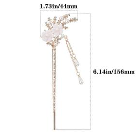 img 3 attached to Rhinestone Chinese Chopsticks Vintage Accessories