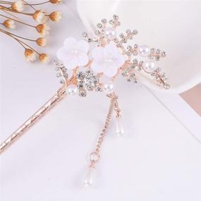 img 1 attached to Rhinestone Chinese Chopsticks Vintage Accessories