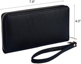 img 2 attached to Heaye Emblem Wristlet Wallet Double Women's Handbags & Wallets and Wristlets