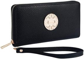 img 3 attached to Heaye Emblem Wristlet Wallet Double Women's Handbags & Wallets and Wristlets