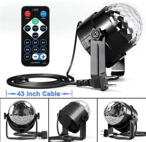 img 1 attached to 🎉 Disco Ball Disco Lights: Vibrant 7-Color Party Lights with Sound Activation and Remote Control - Perfect for DJ Equipment, Stage, and Home Parties