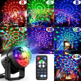 img 3 attached to 🎉 Disco Ball Disco Lights: Vibrant 7-Color Party Lights with Sound Activation and Remote Control - Perfect for DJ Equipment, Stage, and Home Parties