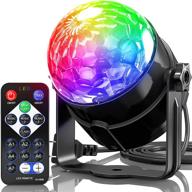 🎉 disco ball disco lights: vibrant 7-color party lights with sound activation and remote control - perfect for dj equipment, stage, and home parties логотип