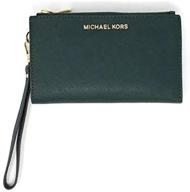 stylish and practical michael kors travel double wristlet for women: handbags & wallets in wristlets logo
