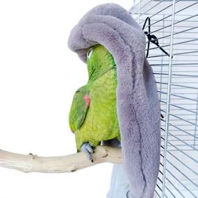 img 1 attached to QBLEEV Cozy Corner Fleece Bird Blanket - Parrot Cage Snuggle Hut Cuddle Nest 🐦 Hanging Toy - Small Animal Shelter Covers Plush Bedding for Parakeets, Cockatiels, Lovebirds, Pigeons, Eclectus