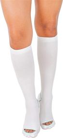 img 3 attached to 🧦 Enhance Comfort and Circulation with Unisex Knee-High Ted Hose Socks - Moderate 15-20 mmHg Compression Level!