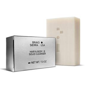 img 4 attached to 🧼 Bravo Sierra Hair and Body Solid Cleanser: All-In-One Soap Bar for Face, Hair & Body – White Vetiver & Cedarwood, 7 oz – Coconut, Shea Butter and Oat Flour for Soft Skin and Healthy Hair – Sulfate-Free