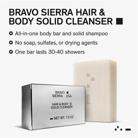 img 3 attached to 🧼 Bravo Sierra Hair and Body Solid Cleanser: All-In-One Soap Bar for Face, Hair & Body – White Vetiver & Cedarwood, 7 oz – Coconut, Shea Butter and Oat Flour for Soft Skin and Healthy Hair – Sulfate-Free