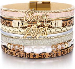 img 4 attached to 🎓 Inspiring Graduation Bracelets 2021: College & High School Graduation Gifts for Girls and Boys