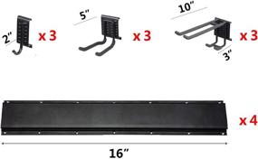 img 3 attached to 🔧 Metal Garage Organizer: 13PC Set of 64-inch Garage Hooks and Hangers for Heavy-Duty Tool Storage, Power Tools, Ladders, Bulk Items - Wall Mount Tool Holder for Home Chair
