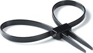 🔒 10 pcs heavy duty police zip tie handcuffs - disposable nylon double locking cuffs, black plastic cable ties - 250-lbs tensile strength, 27.5" long logo