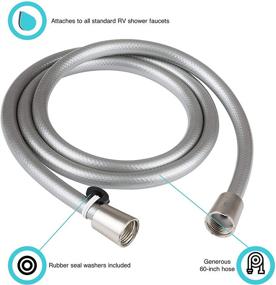 img 2 attached to Dura Faucet DF-SA230-SN RV 60-Inch Vinyl Shower Hose (Brushed Satin Nickel)