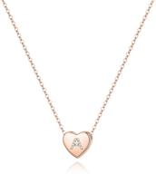 ожерелье с сердцем с начальной буквой из 925-й серебряной позолоты для женщин и девочек - memorjew: изящные гипоаллергенные украшения с циркониевыми кубиками в подарок. логотип