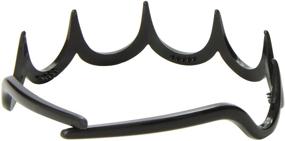 img 1 attached to Deep Teeth Black Celluloid Acetate Caravan Wave Headband