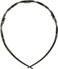 img 2 attached to Deep Teeth Black Celluloid Acetate Caravan Wave Headband