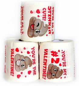 img 3 attached to 💩 JOYIN Valentine's Day Poop Emoji Toilet Paper - 3 Rolls, 200 Sheets Each - Novelty Party Favor, Gift Exchange, Anniversary