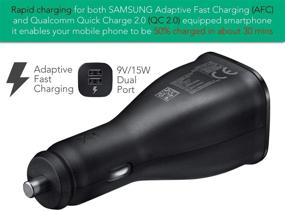 img 1 attached to Быстрая зарядка двойного порта для автомобиля с USB-C кабелем для Samsung Galaxy S9/S9+/S8/S8+/Active/Note 8/Note 9 и других моделей