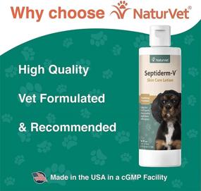 img 1 attached to 🐾 NaturVet Септидерм-В Лосьон для ухода за кожей собак и кошек - питательная добавка для здоровья питомца при дерматите, аллергиях, зуде - горячие точки, сыпь - помощь при уходе - 16 унций.