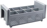 🔒 durable and convenient cambro 8fbnh434151 8-compartment gray flatware rack, 1/2 size логотип