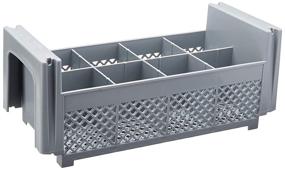 img 2 attached to 🔒 Durable and Convenient Cambro 8FBNH434151 8-Compartment Gray Flatware Rack, 1/2 Size