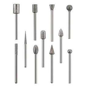 img 2 attached to 🔨 Cedilis Stone Carving Set, 43-Pack - 26 Diamond Burr Bits, 10 Impeller, 4 Diamond Cutting Wheel, 3 Metal Dremel, Polishing Rotary Tools for Stone, Rocks, Jewelry, Glass, Ceramics