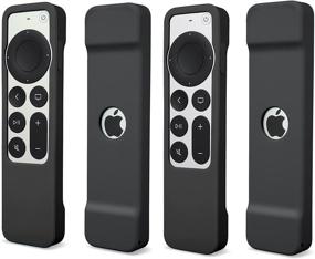 img 4 attached to 📱 Enhanced Protection: 2 Pack Auswaur Silicone Remote Case for Apple TV 4K 2021 Siri Remote (2nd Gen) - Black