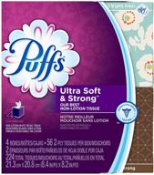 🧻 платки для лица puffs ultra soft: 4 куба, 56 платков в коробке - идеальный нежный комфорт для вашей кожи логотип