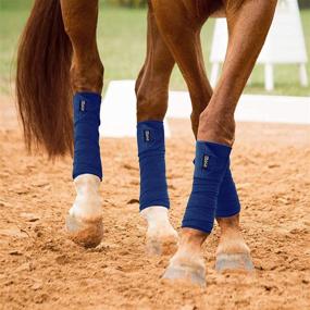 img 1 attached to 🐴 STORMER Soft Fleece Horse Polo Leg Wraps - Set of 4 Leg Bandages