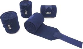 img 4 attached to 🐴 STORMER Soft Fleece Horse Polo Leg Wraps - Set of 4 Leg Bandages