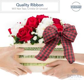 img 3 attached to 🎀 Royal Imports Black and Red Buffalo Checkered Plaid Christmas Ribbon Wired, 2.5" (#40), Gingham Design for Bow Making, Gift Wrapping, Wreaths, Holiday - 50 Yd Roll (150 FT Spool)