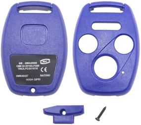 img 2 attached to Horande 3 1 Buttons Key Fob Case Cover Fits For Honda 2003-2012 Accord 2006-2013 Civic EX 2009-2015 Pilot 2005-2006 CR-V Keyless Entry Remote Key Fob Shell (Black Blue)