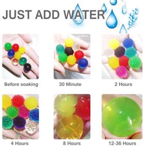 img 3 attached to JAZZAIR 500Pcs Large Water Beads Non Toxic | Jumbo Water Gel Beads | Rainbow Mix Water Growing Balls for Spa Refill, Plants Vase Filler | Kids Tactile Sensory Toys | Wedding Home Decoration