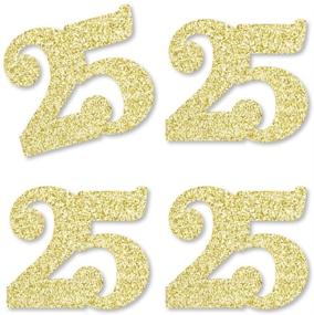 img 4 attached to Gold Glitter 25: No-Mess Real Gold Glitter Cut-Out Numbers - Perfect for 25th Birthday Party Confetti! Set of 24