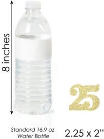 img 1 attached to Gold Glitter 25: No-Mess Real Gold Glitter Cut-Out Numbers - Perfect for 25th Birthday Party Confetti! Set of 24