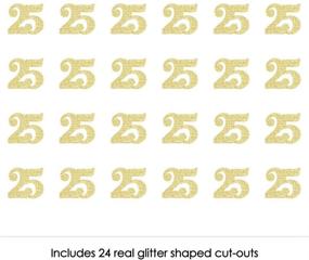 img 3 attached to Gold Glitter 25: No-Mess Real Gold Glitter Cut-Out Numbers - Perfect for 25th Birthday Party Confetti! Set of 24