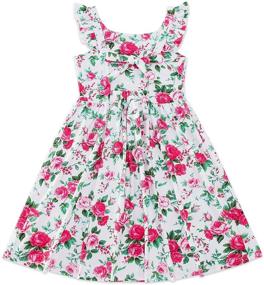 img 2 attached to 👗 Sleeveless Mermaid Vintage Sundress for Girls' Clothing - Dresses