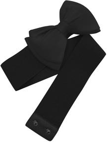 img 2 attached to 🎀 Allegra K Women's Wide Stretchy Elastic Belt with Cute Bowknot Detail for Wedding Attire