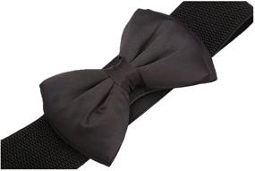 img 1 attached to 🎀 Allegra K Women's Wide Stretchy Elastic Belt with Cute Bowknot Detail for Wedding Attire