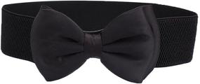 img 3 attached to 🎀 Allegra K Women's Wide Stretchy Elastic Belt with Cute Bowknot Detail for Wedding Attire