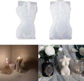 img 4 attached to 👩 Versatile Female Body Resin Mold for DIY Crafts and Home Decorations - 3D Body Stand Mould Crystal Epoxy Resin Casting Mold for Female Male Models and Goddess Aroma Candle Holders (2PCS)