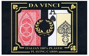 img 3 attached to 🃏 DA VINCI Ruote: Premium Italian Plastic Playing Cards - 2-Deck Poker Set with Jumbo Index, Hard Shell Case, and Cut Cards