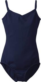 img 3 attached to 👗 Capezio Girls' Classic V-Neck Cami Leotard