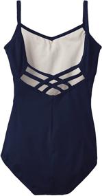 img 2 attached to 👗 Capezio Girls' Classic V-Neck Cami Leotard