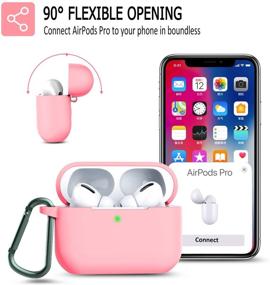 img 1 attached to 🎀 Barbie Pink AirPods Pro Case Cover by Coffea - Protective Silicone Cover with Keychain for Apple AirPods Pro [US Patent Registered]