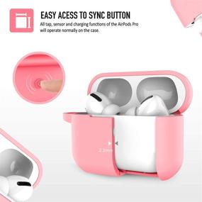 img 2 attached to 🎀 Barbie Pink AirPods Pro Case Cover by Coffea - Protective Silicone Cover with Keychain for Apple AirPods Pro [US Patent Registered]